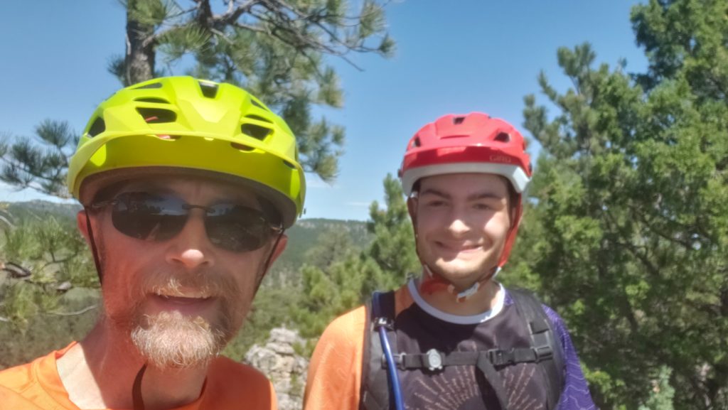 Josh and Ben riding in SD